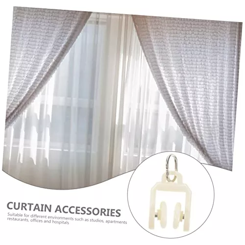 Alipis 30 piezas de accesorios para cortina de riel de cortina deslizante,  ganchos de cortina de techo, rieles de cortina deslizantes, ganchos de