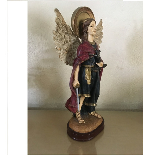 Arcángel San Miguel, Cerámica, 47 Cm De Altura