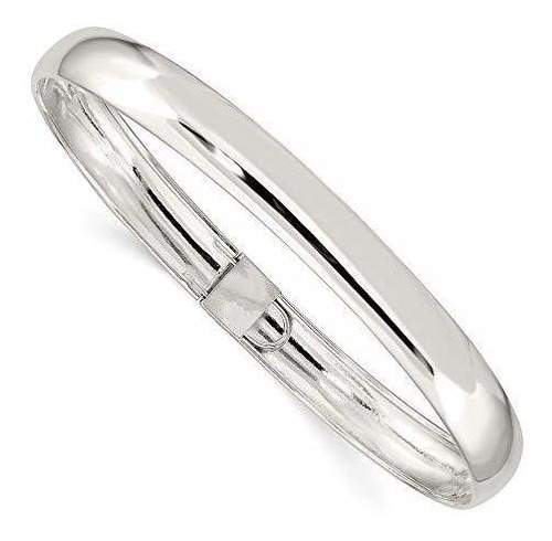 Brazalete - 925 Sterling Silver 8mm Flexible Bangle Bracelet