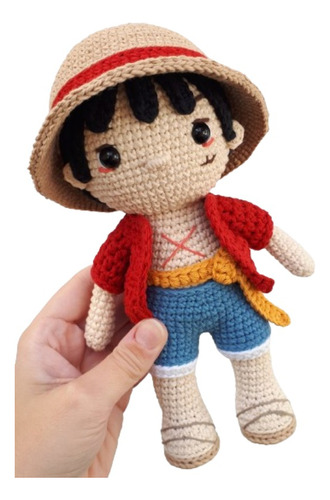 Muñeco Luffy De One Piece Amigurumi Tejido - Pipelino