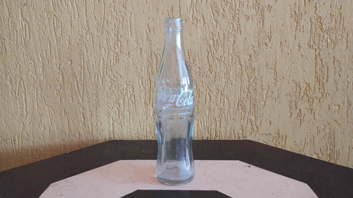 Antigua Botella Coca-cola Transparente Logo Blanco Año 1978 