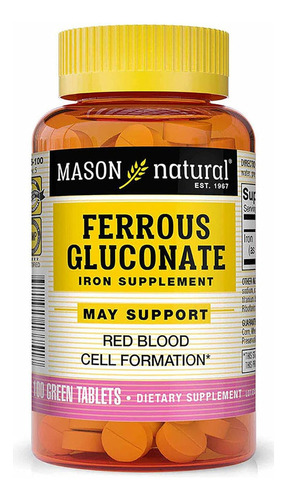 Gluconato Ferroso Mason Natural 100 Tabletas