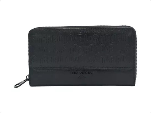 Billetera Mujer Grande Fichero Monedero Moda Urbana Negra