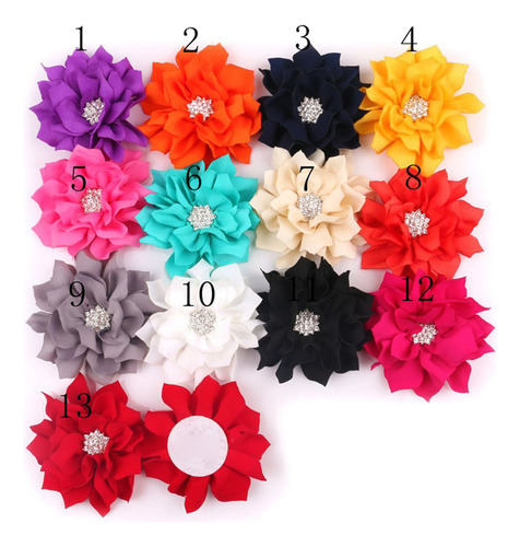 Grampos De Cabelo Em Forma De Flor De Lótus, Broches 12 Ce