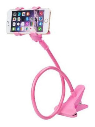 Suporte Universal Para Celular Articulado E Flexível Rosa