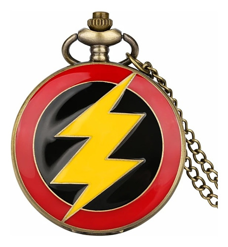 Reloj De Bolsillo Flash Logo The Flash Dc Comics