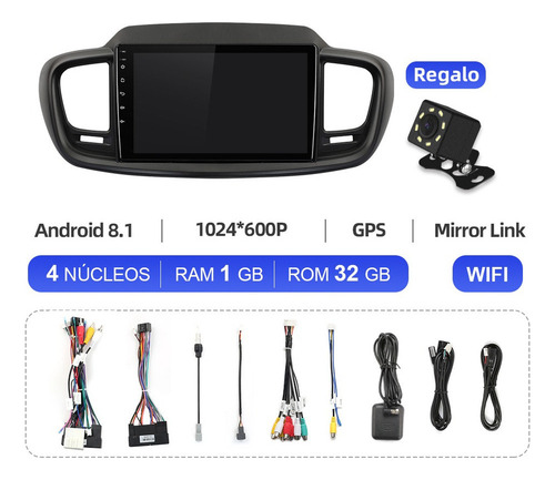 Zk Estéreo Android For Kia Sorento 2016-2020 Cámara Gps Fm