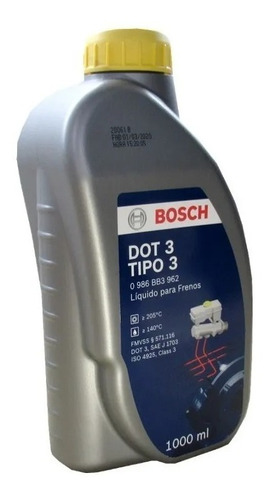 Liquido Para Freno Dot 3 Bosch 200 Ml Wagner Motos