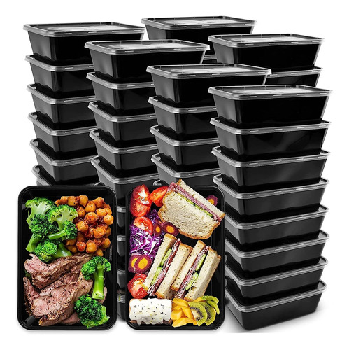 50 Reutilizables Contenedores Comidas Bento Box De Bpa