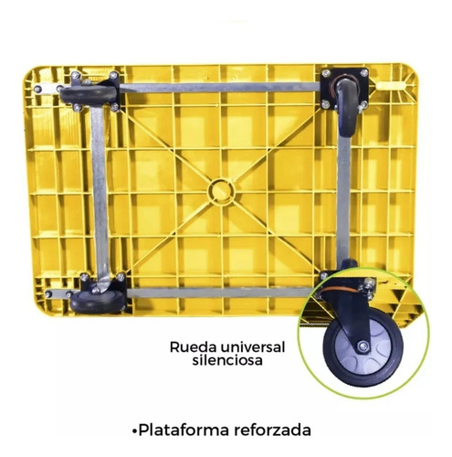 Carretilla De Plataforma Plegable 300kg