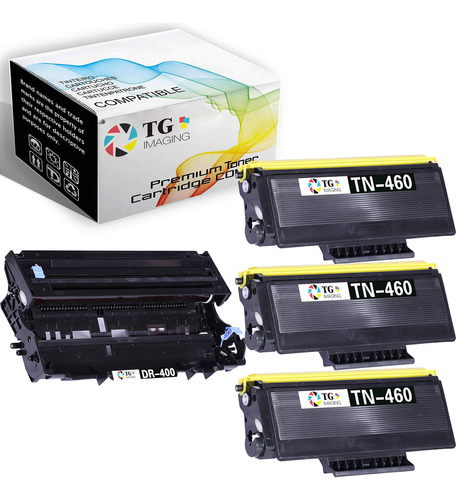 (3 Tóner + 1 Tambor) Tg Imaging Compatible Con Tn460 Dr400.