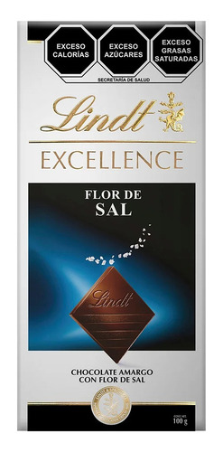 2 Pack Barra De Chocolate Con Sal Excellence Lindt 100