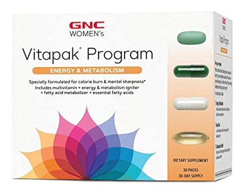 Gnc Mujeres Vitapak Programa Energía Y Metabolismo