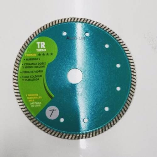 Disco De Corte Diamantado Aliafor Turbo 230 Mm Tr-9 Color Turquesa