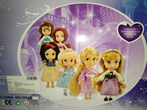 Princesas Disney Ariel Rapunzel Cenicienta Blanca Nieves Set (Usado)
