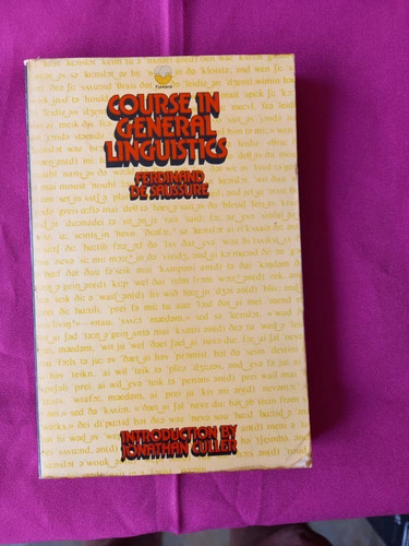Book C - Course In General Linguistics - Ferdinand De Saussu (Usado)