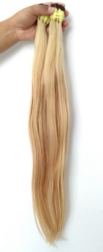 Cabelo Humano Loiro Claro Para Mega Hair 60cm 120 Gramas.