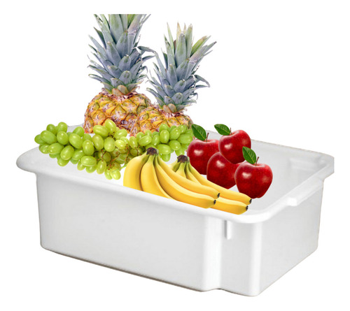 Kit Com 10 Bandejas Topa Tudo Alimentos Branca 8 Litros Com Tampa