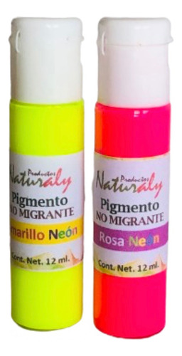 2 Pigmentos No Migrantes 12ml Neón Fluorescente Para Jabón 