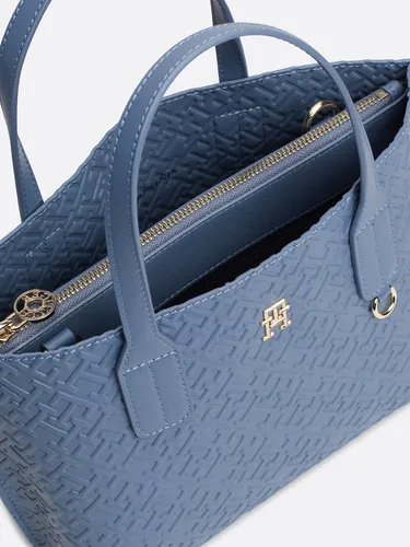 Tote Con Monogramas En Relieve Celeste Tommy Hilfiger