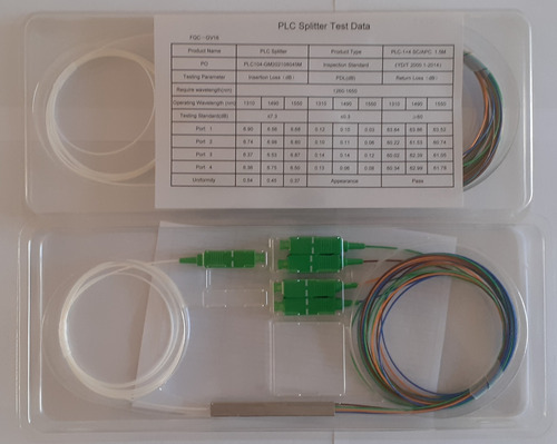 Fibras Ópticas: Splitters Plc 1x4 Conectores Sc/upc - Sc/apc
