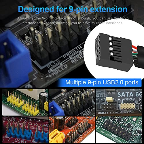Cable Divisor De Extensión Usb De 9 Pines Macho De 1 A 4 Hem