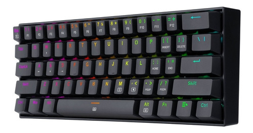Imagen 1 de 4 de Teclado gamer Redragon Dragonborn K630 QWERTY Redragon Brown inglés US color negro con luz RGB