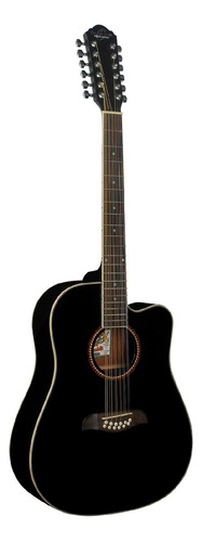 Oscar Schmidt Od312c Blk Guitarra Acústica 12 Cuerda Resaque