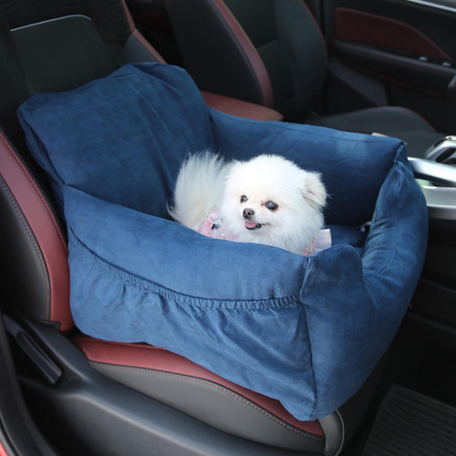 Cama Para Mascotas Con Asiento Para Coche, Suv, Con Azul