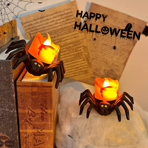 R Decoraciones Plásticas De Halloween Con Luz De Vela Led