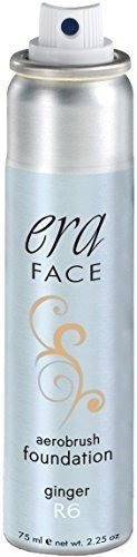 Era Face Aerobrush Foundation Maquillaje R6 Jengibre 225 Onz