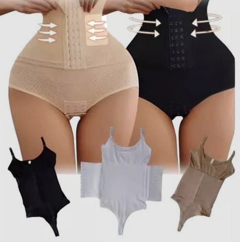 Body Reductor Modelador Con Faja Negro M/l