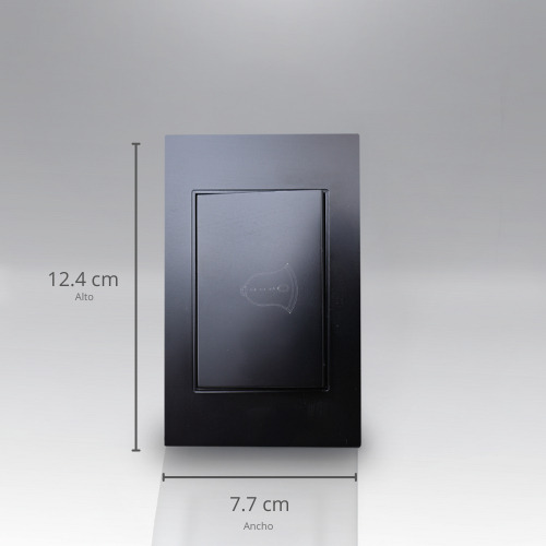 Placa Contacto Timbre Negro Mate 77x124mm Premium Artlite Apl-313 Paquete 100 Piezas