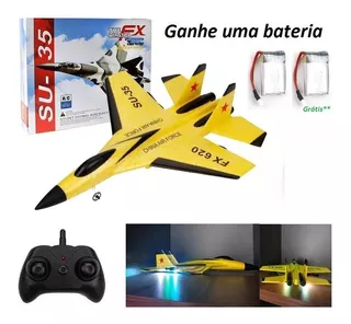 Avião De Controle Remoto Caça Brinquedo Aeromodelo Presente