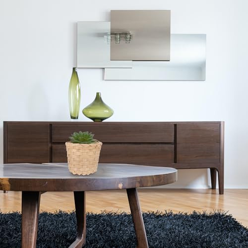 Set De 10 Mini Cestas Tejidas De Madera Artificial