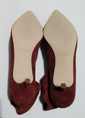 Imagen 3 de 6 de Botas Zara Elastizadas Gamuzin Número 37 Escala Nuestra Nuev