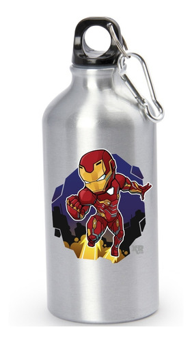 Termo Iron Man Gamers Botilito Botella Aluminio