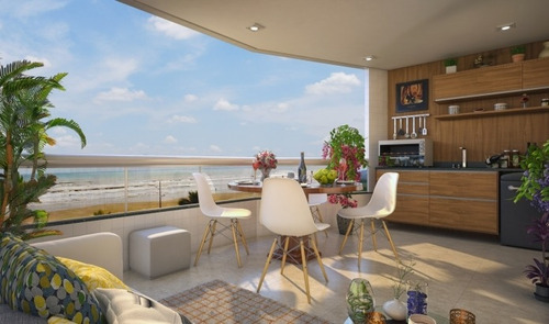 Imagem 3 de 14 de Apartamento 2 Dormitórios De Frente A Praia Na Praia Grande