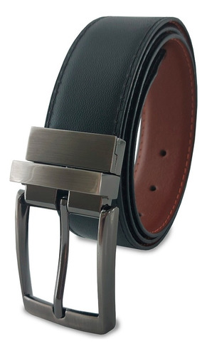 Cinturon De Piel Genuina Para Hombre, Piel 100% Bovino Color Negro / Shedron Talla 42