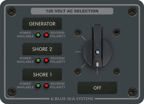 Blue Sea Systems Panel Interruptor Giratorio Ca Amperio Polo