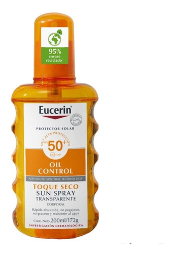 Eucerin Protector Solar Sun Spray Transparente Fps50 X 200ml