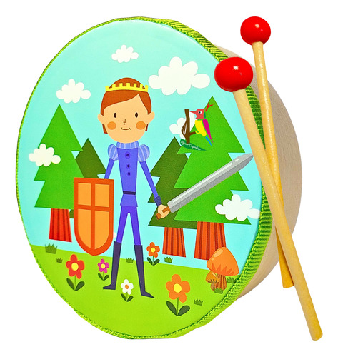 Tamborcito De Madera Instrumento Musical Infantil Niños Nena