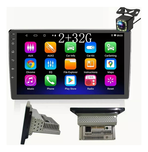 Estéreo Para Auto 1din Wifi Gps Android 9.1 De 2+32g 10 Inch