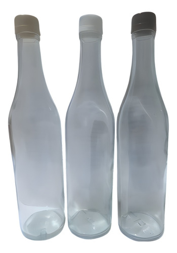 Botella Vidrio 600 Ml 24 Piezas Tapas Blancas 600 Ml
