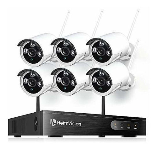 Camara Seguridad Inalambrico 1080p 8ch Nvr 6 Unids Hogar