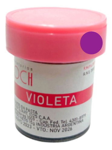 Colorante En Pasta Violeta Bloch X 15 G X 1 U.