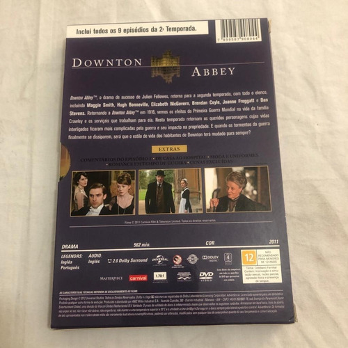 Lote C/ 3 Box Dvd - Seriado Downton Abbey - 1 À 3 Temporada (Usado)