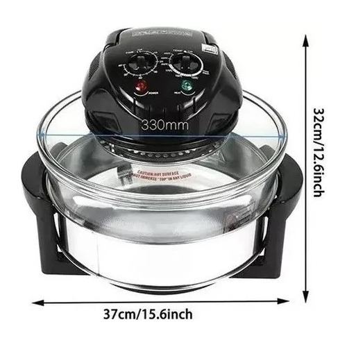 Horno Halogeno Multifuncional Freidora De Aire 12 Litros