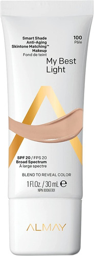 Base de maquillaje líquida Almay Smart Shade tono light - 30mL