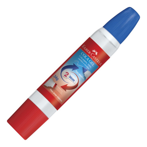 Cola Gel Faber Castell 2 Bicos Escolar Material Transparente